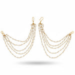Thumbnail for JS Fashion Cluster Pearls High Gold Polish Antique Kaan Chain Earrings for Women