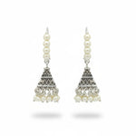 Thumbnail for JS Fashion Clustered Pearl Oxidised Earrings for Women