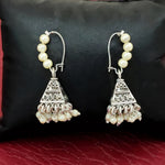 Thumbnail for JS Fashion Clustered Pearl Oxidised Earrings for Women