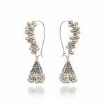 Thumbnail for JS Fashion Fancy Design Oxidised Silver Polish Antique Style Earrings for Women & Girls