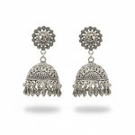 Thumbnail for JS Fashion Designer Full Stone Oxidized Silver Earrings for Women