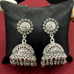 Thumbnail for JS Fashion Designer Full Stone Oxidized Silver Earrings for Women