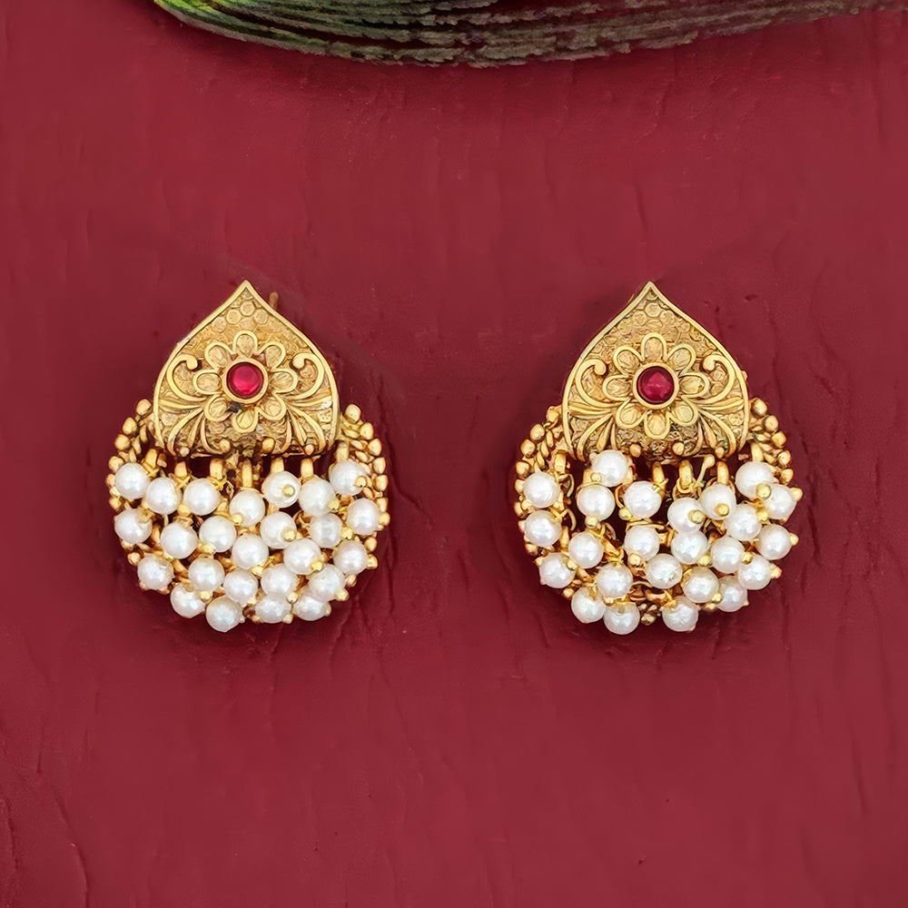 JS Fashion Beautiful Antique Jewellery Design High Gold Polish Earrings for Women