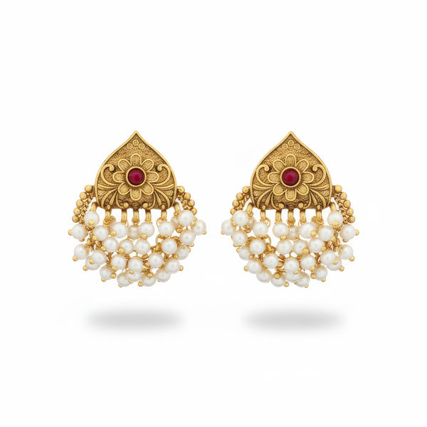 JS Fashion Beautiful Antique Jewellery Design High Gold Polish Earrings for Women