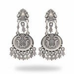 Thumbnail for JS Fashion Oxidized Silver Designer Stone Earrings for Women & Girls
