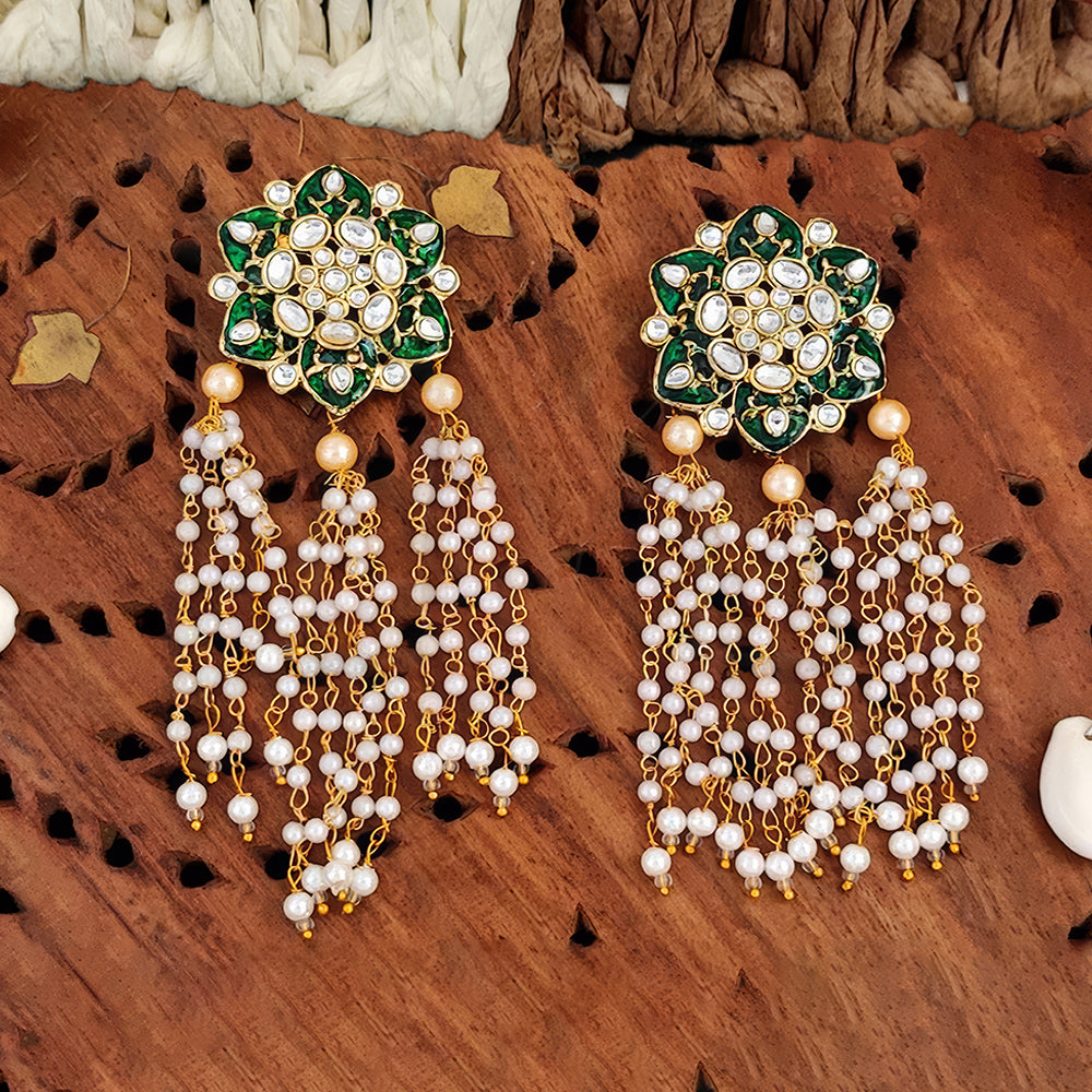 JS Fashion Antique High Gold Polish Earrings – Designer Party Wear Jewelry for Women