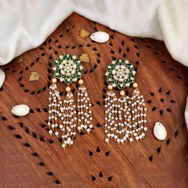 JS Fashion Antique High Gold Polish Earrings – Designer Party Wear Jewelry for Women