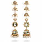 Thumbnail for JS Fashion Antique Design Mehendi Polish Jhumka Earrings for Women