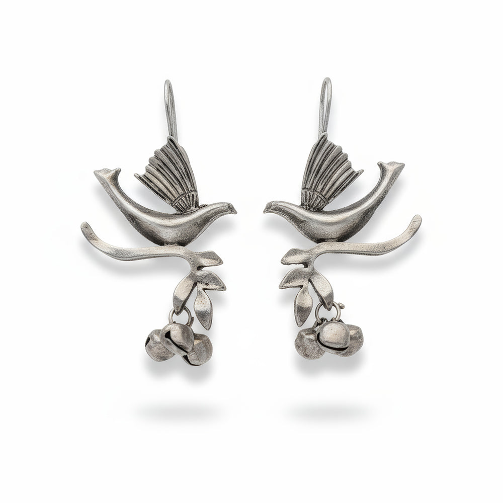 JS Fashion Beautiful Designer Oxidized Silver Fancy Earrings for Women & Girls