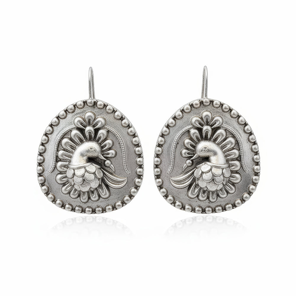 JS Fashion Oxidized Silver Beautiful Designer Earrings for Women & Girls