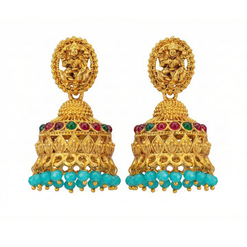JS Fashion Antique Rajwadi Temple Designer Jhumka Earrings for Women & Girls - Distacart