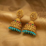 Thumbnail for JS Fashion Antique Rajwadi Temple Designer Jhumka Earrings for Women & Girls - Distacart