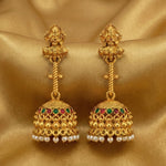 Thumbnail for JS Fashion Traditional Rajwadi Gold Temple Jhumkas for Women & Girls - Distacart
