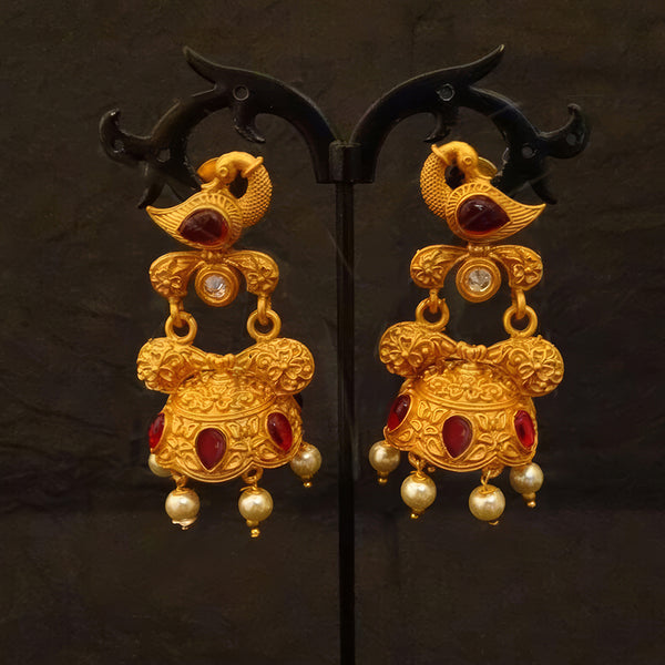JS Fashion Peacock Jhumki Earrings for Women