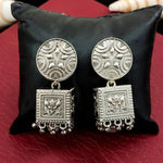 Thumbnail for JS Fashion Traditional Trendy Oxidized Silver Polish Designer Earrings for Women & Girls