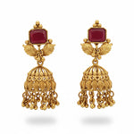 Thumbnail for JS Fashion Matte Gold Polish Designer Jhumka Earrings for Women