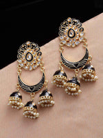 Thumbnail for Black Meenakari Drop Earrings for Womens by House of Ree - Distacart