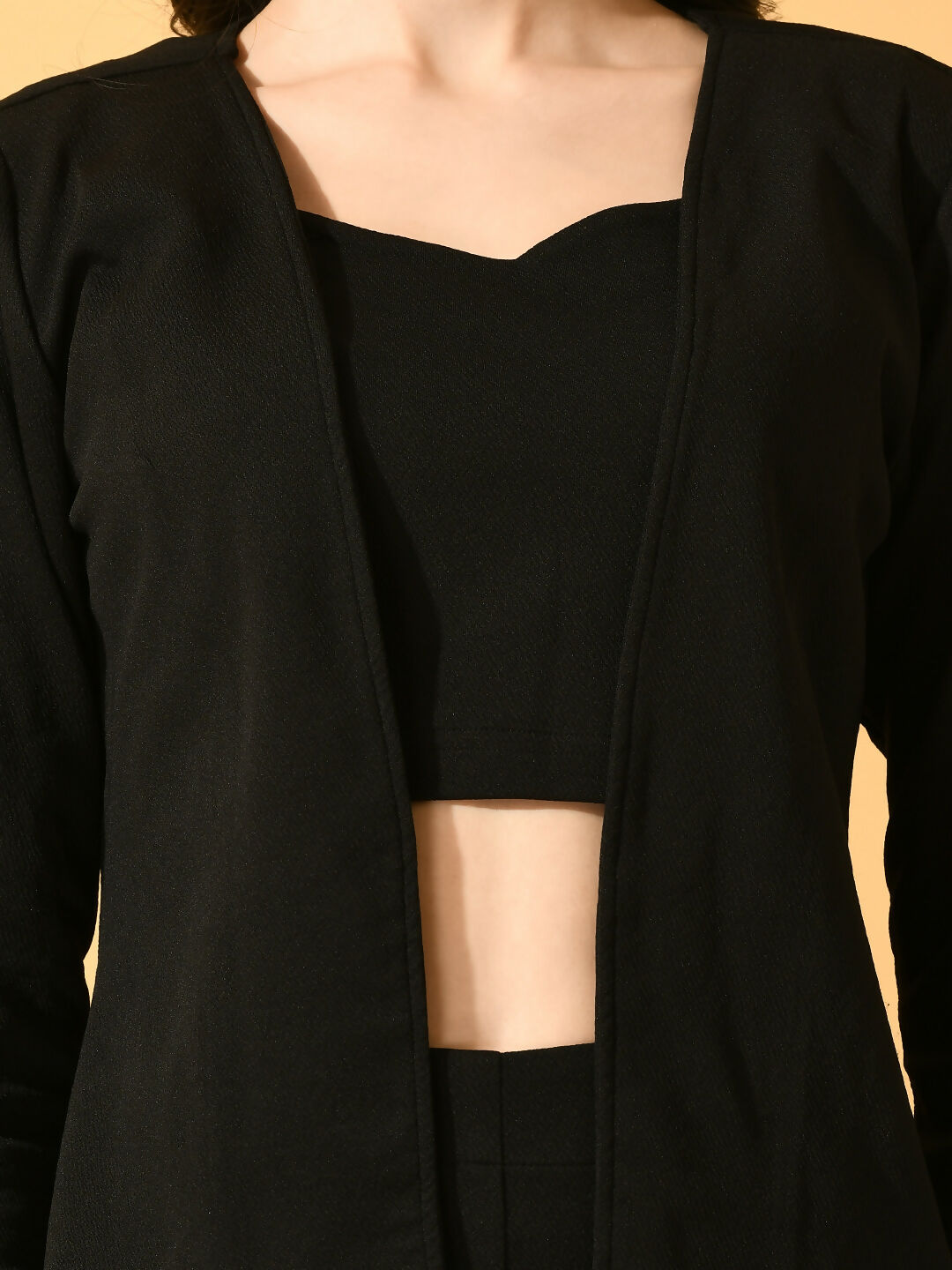 Myshka Women's Black Solid Solid Jacket - Distacart