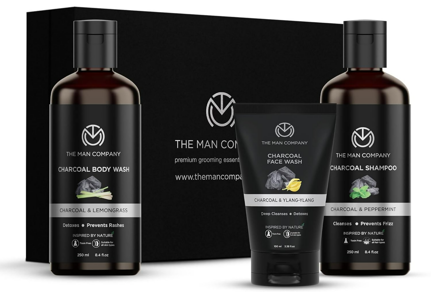 The Man Company Charcoal Care Trio Kit Gift Set - Distacart