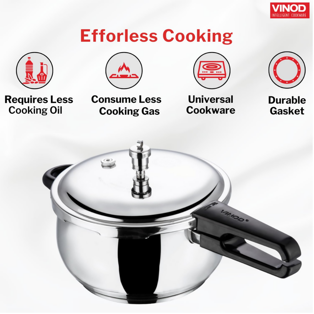 Vinod Splendid Plus Stainless Steel Outer Lid Pressure Cooker - Dista