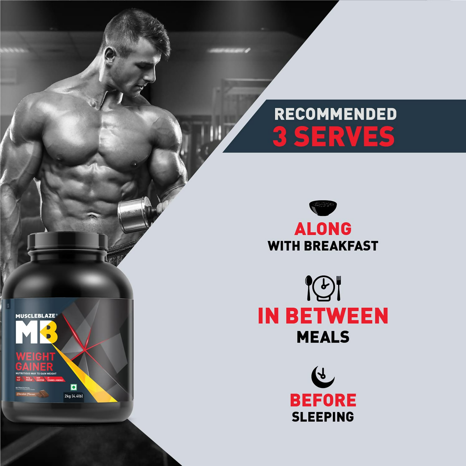 MuscleBlaze Weight Gainer With Added Digezyme Powder