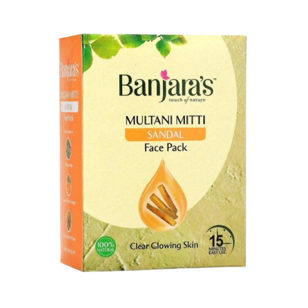 Banjara's Multani Mitti Sandal Face Pack Powder - Distacart