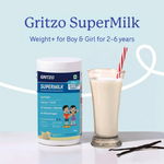 Thumbnail for Gritzo SuperMilk Weight+ (2-6y Boy & Girl), 4g Protein Powder - Creamy Vanilla - Distacart