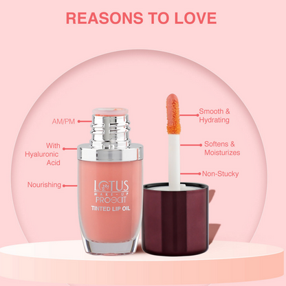Lotus Make Up Proedit Tinted Lip Oils - Peach - Distacart