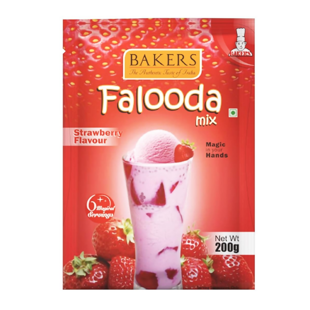 BAKERS Falooda Mix Powder - Chocolate, Mango And Strawberry - Dista