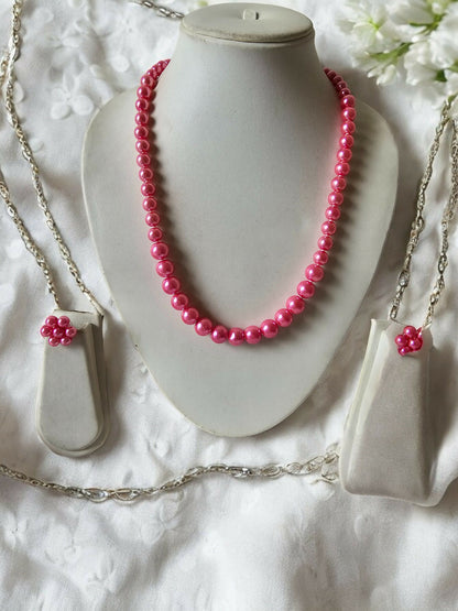 Inhanns Spectrum Everyday Pearl Sets - Single Strand - Pink - Distacart