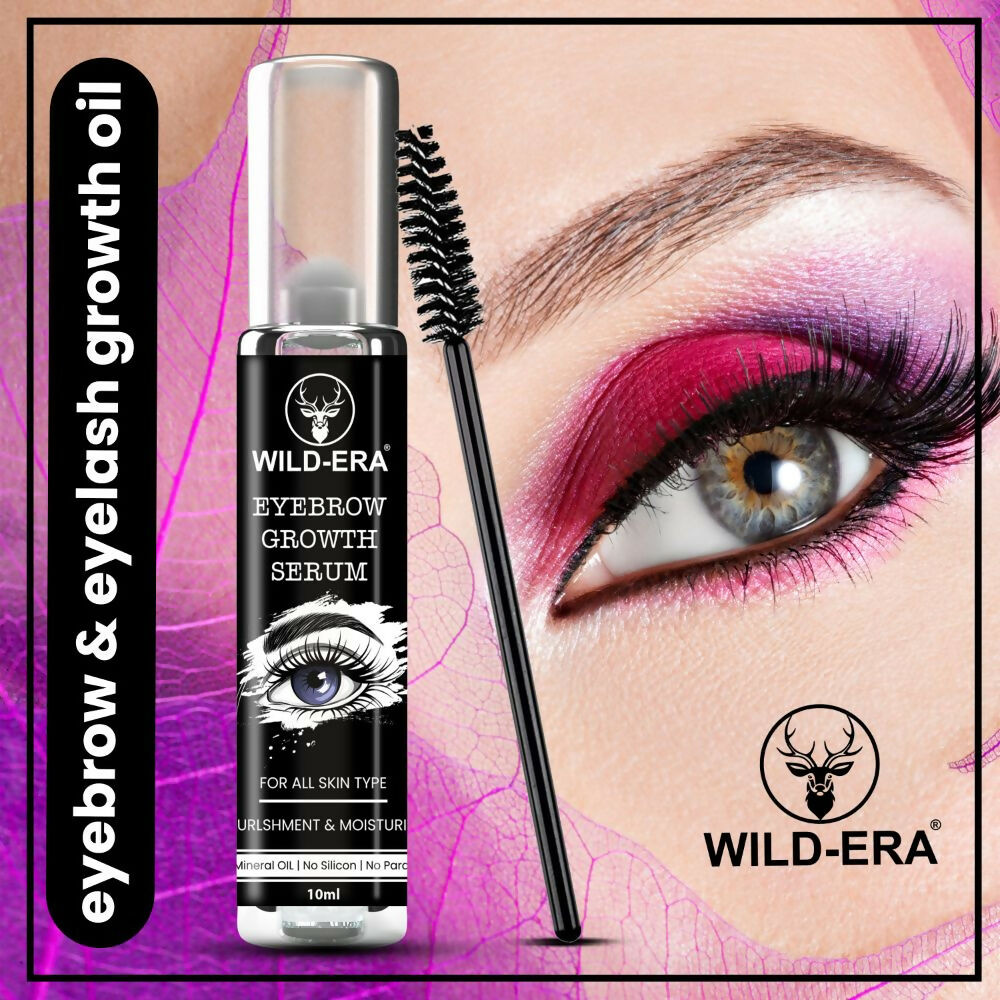 Wildera Eyelash Enhancer Nourishing Eyebrow Lashes Growth EyeLash Hair Growth & Volume Serum With Castor Oil & Vitamin E - Distacart