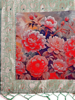 Thumbnail for Astita Linen Cotton Rama Green Saree