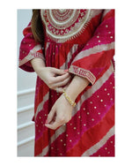 Thumbnail for Alvano Women's Sequence Naira Cut Kurti with Pant set Printed Rayon - Distacart