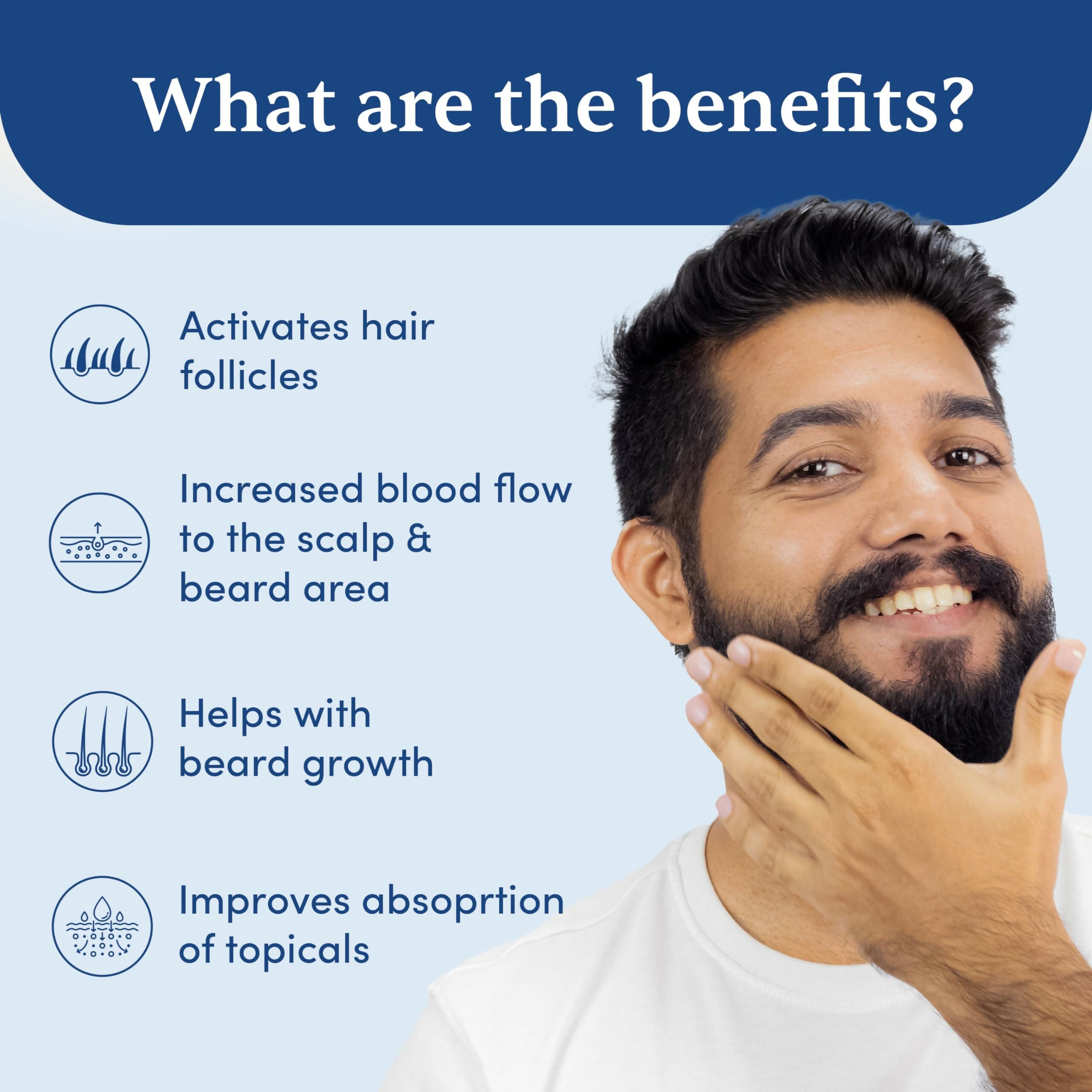 Man Matters Derma Roller with 540 Titanium Alloy Micro Needles 0.5 mm - Distacart