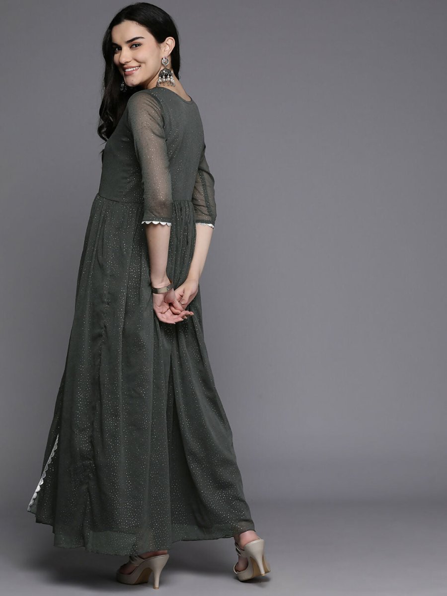 Ahalyaa Women's Traditional wear Kurta Set - Grey - Distacart