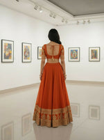 Thumbnail for Lehenga Mart Designer Indian Wedding Lehenga Choli-Rusty Orange - Distacart