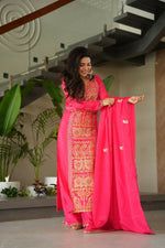 Thumbnail for Joban Fashion Gajri Kurta Set Silk Sequins , Zari, Coding & Thread Embroidered work - Distacart