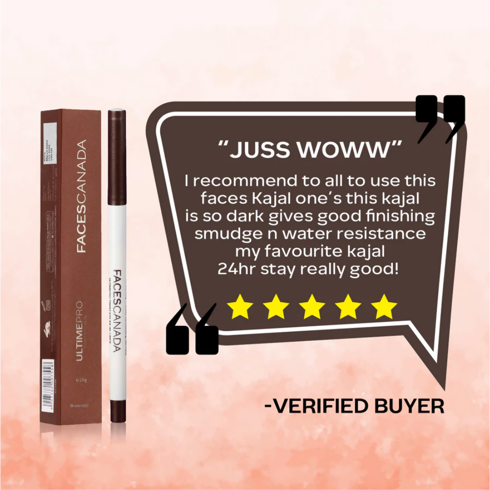 Faces Canada Ultime Pro Twist Eye Kajal Liner - Brown 02 - Distacart