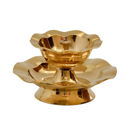 Bhimonee Decor Pure Brass Nanda Akhand Jyoth Table Diya - Dista