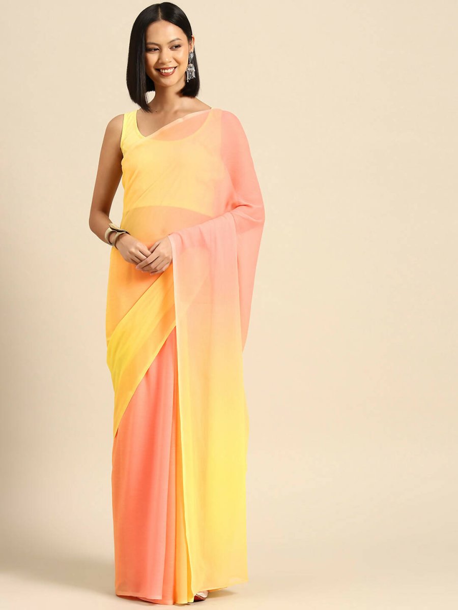 Ahalyaa Women's Traditional wear Saree - Yellow - Distacart