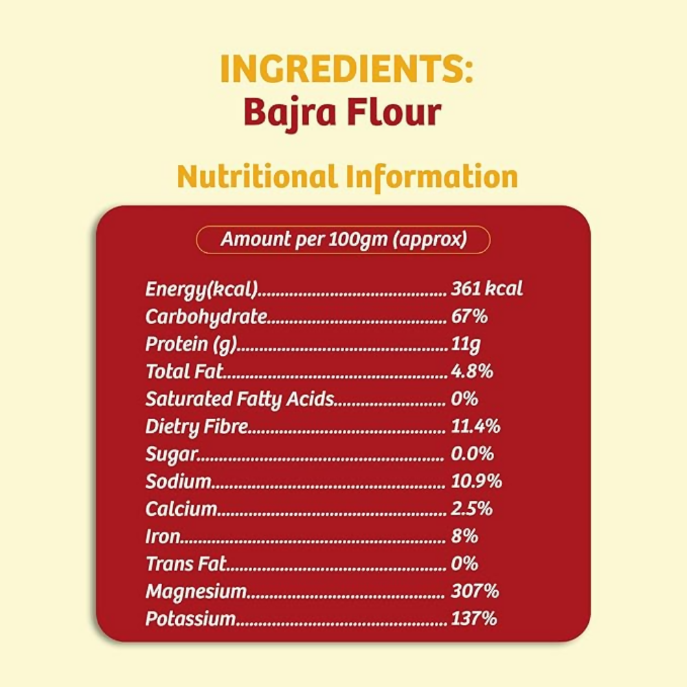 Naario Bajra atta 100% Organic Millet Flour - Dista