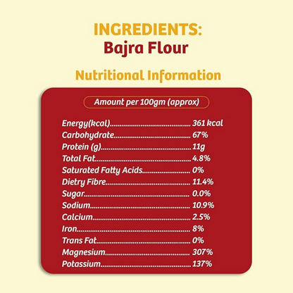 Naario Bajra atta 100% Organic Millet Flour - Dista