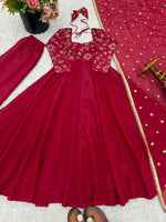 Thumbnail for Teeya Creation New Trendy Stylish Elegant Finish With Full Flair Gown Set - Dista
