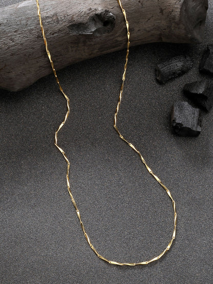 NVR Women's Gold-Polished Minimal Chain - Distacart