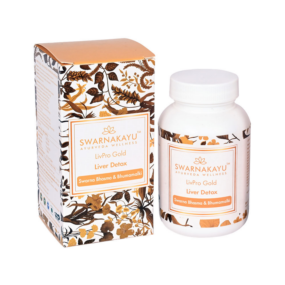 Swarnakayu LiverPro Gold Liver Detox Tablets With Swarna Bhasma & Bhumamalki - Distacart