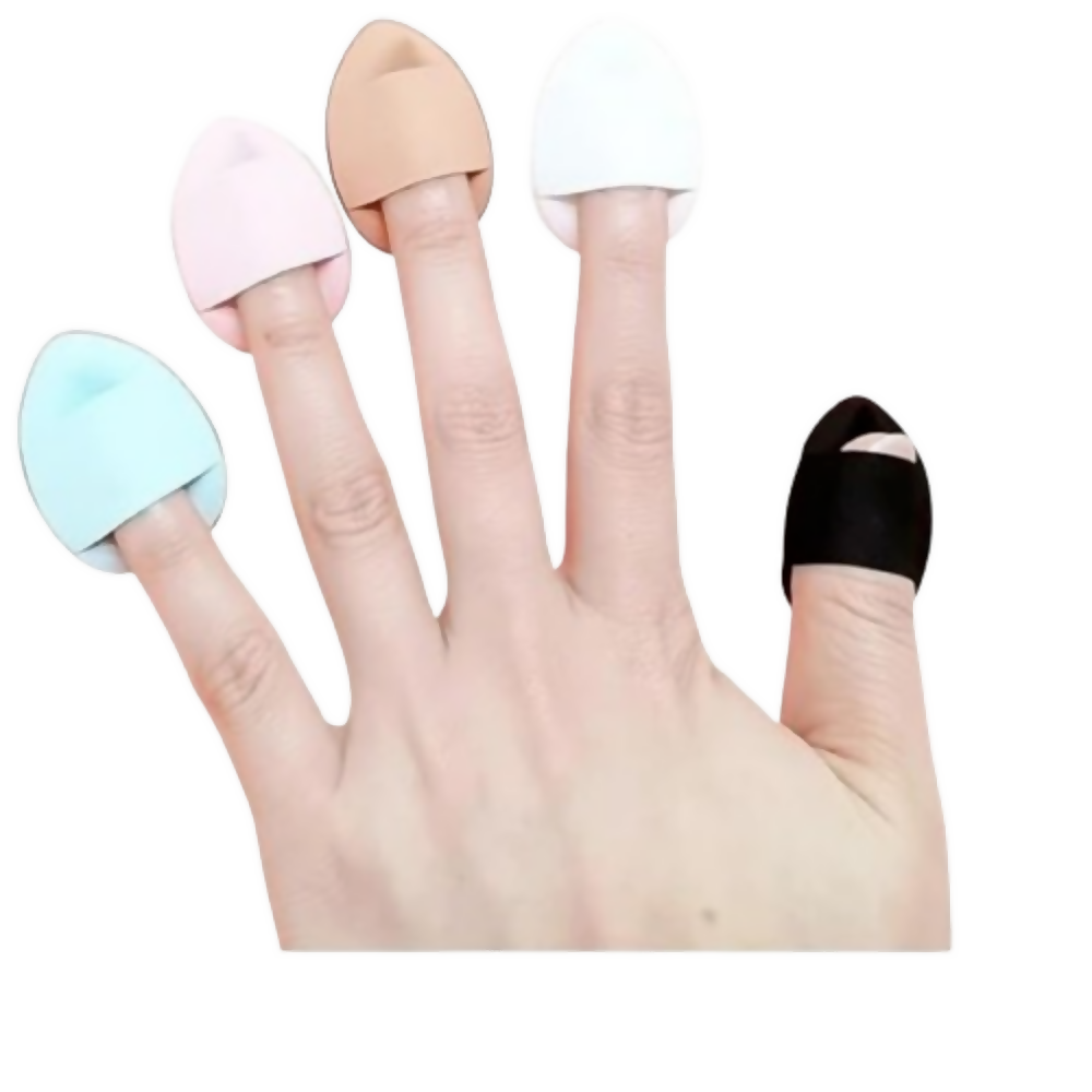 Bronson Professional Finger Puff Sponges with Soft Cushion Mini Makeup Blender - Dista