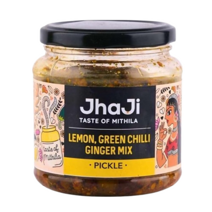 Jhaji Store Lemon, Ginger & Green Chilli Pickle - Distacart