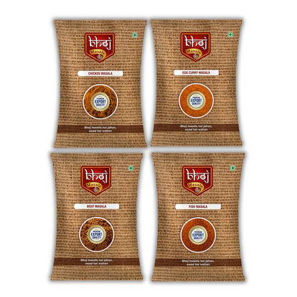 Bhoj Masale Fish Curry, Egg Curry, Meat And Chicken Masala Powder Combo Pack - Distacart