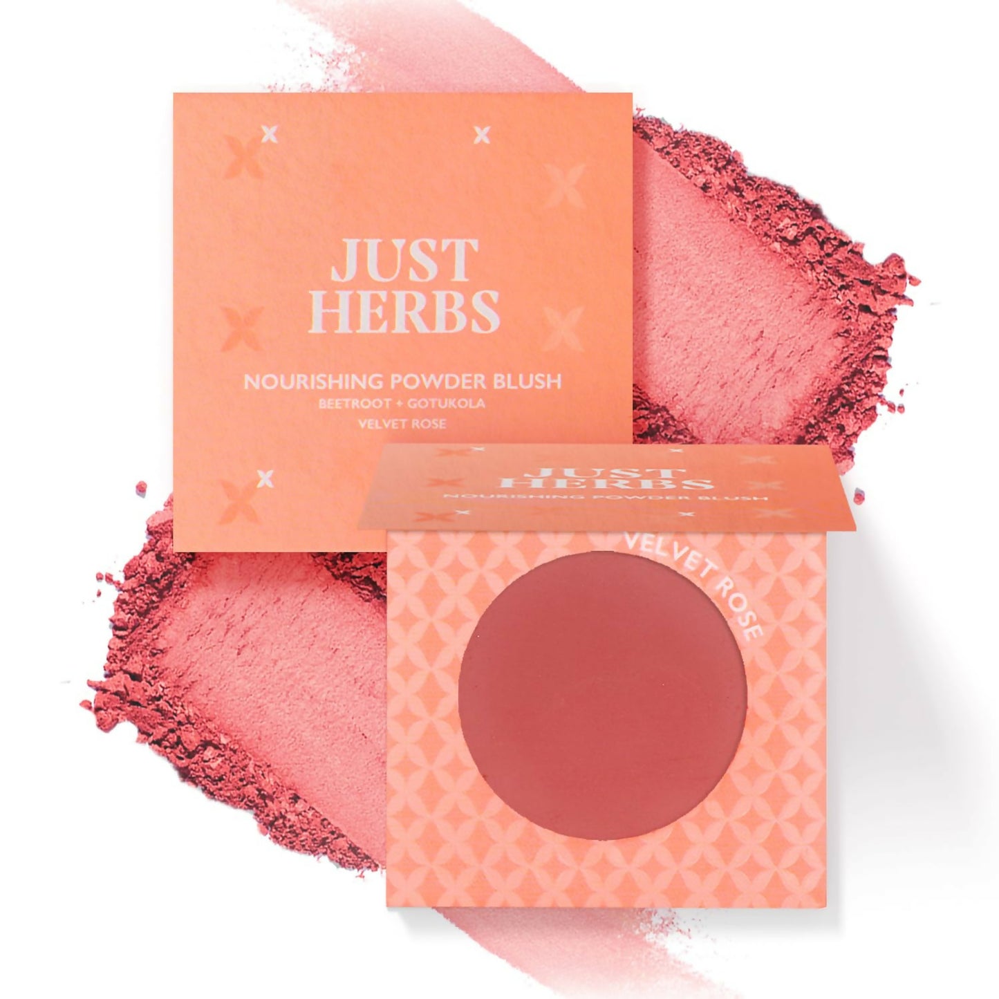 Just Herbs Nourishing Powder Blush - Velvet Rose - Distacart