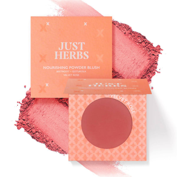 Just Herbs Nourishing Powder Blush - Velvet Rose - Distacart